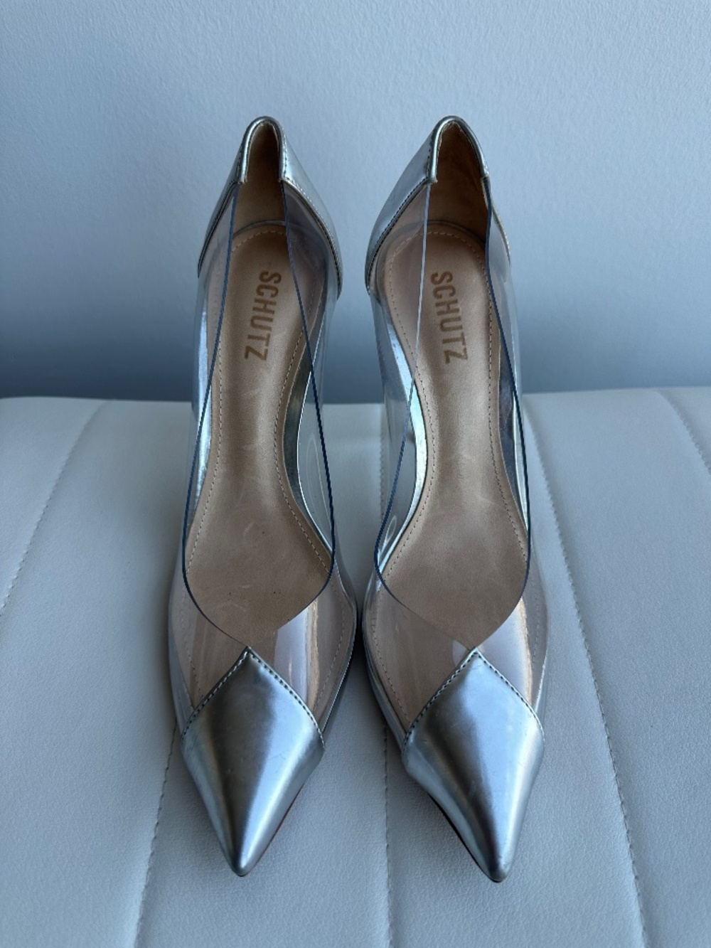 Schutz Cendi Pump in Silver Size 8.5